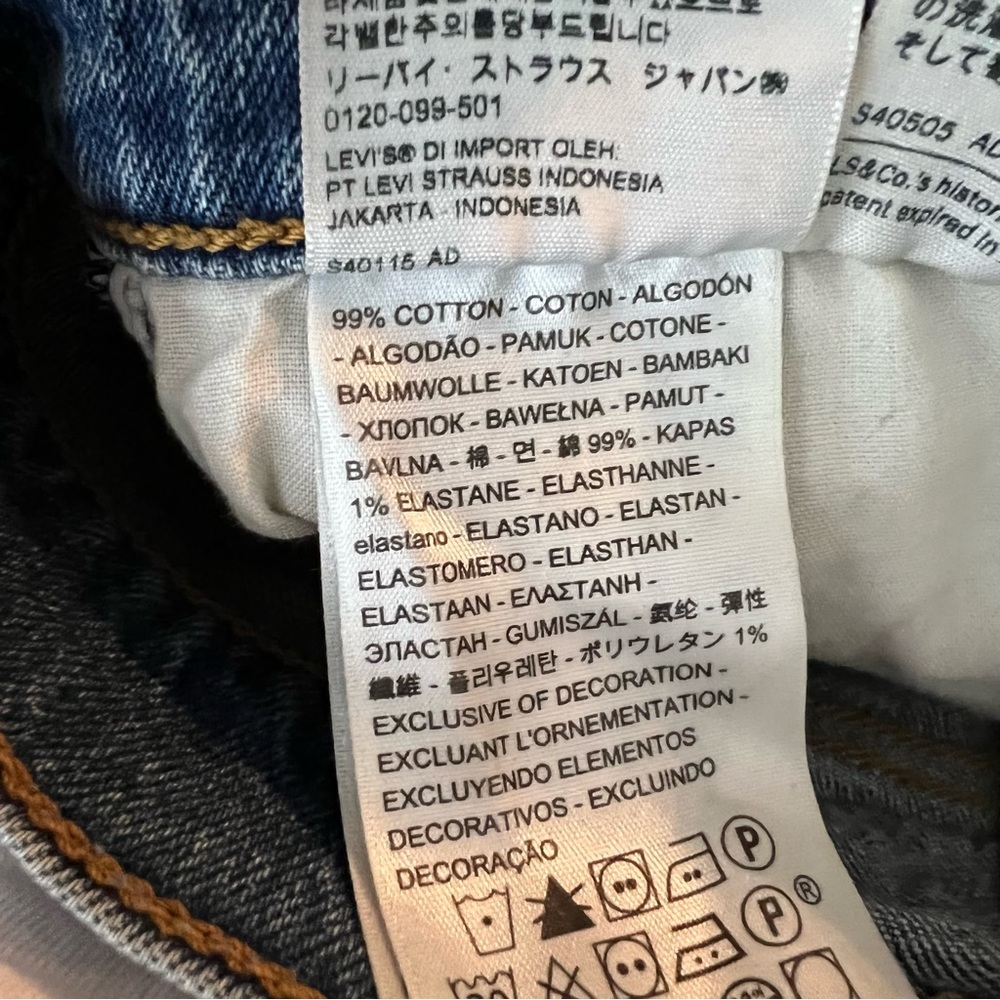 Levi’s Wedgie Straight Raw Hem Sz 24 - Picture 9 of 10